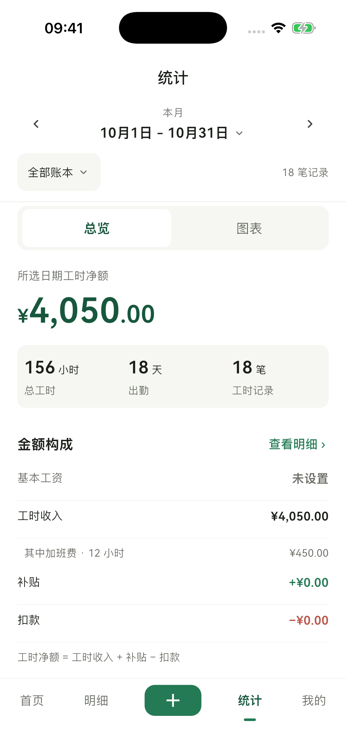 小时账本：到结算时，把每项看清